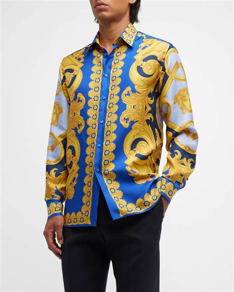 baroque versace shirt|Versace silk shirt price.